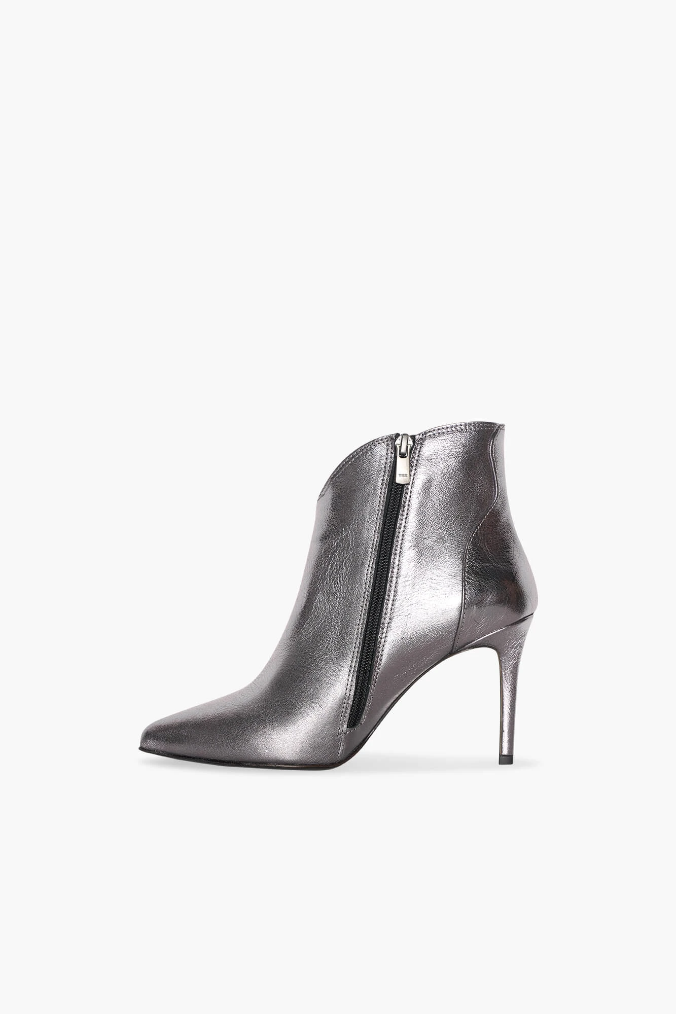 Laarsje Dames Leer Stewart Zilver Metallic